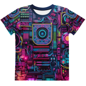 Kids "Circuit Board" All Over crew neck t-shirt