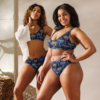 Women's "Neon Palms" high-waisted bikini - Image 3
